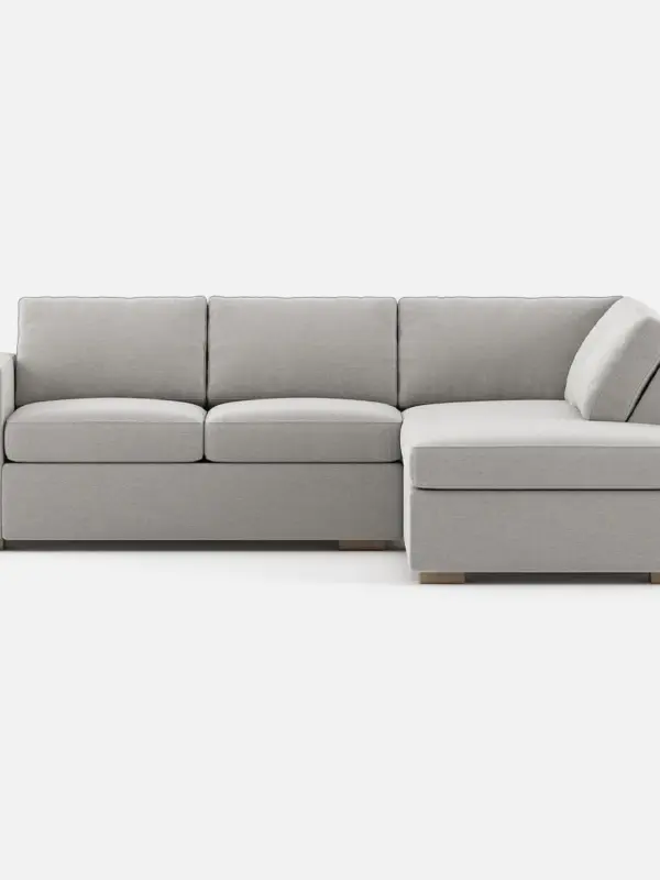 Glozin II Sectional Sofa in Latex—Gray